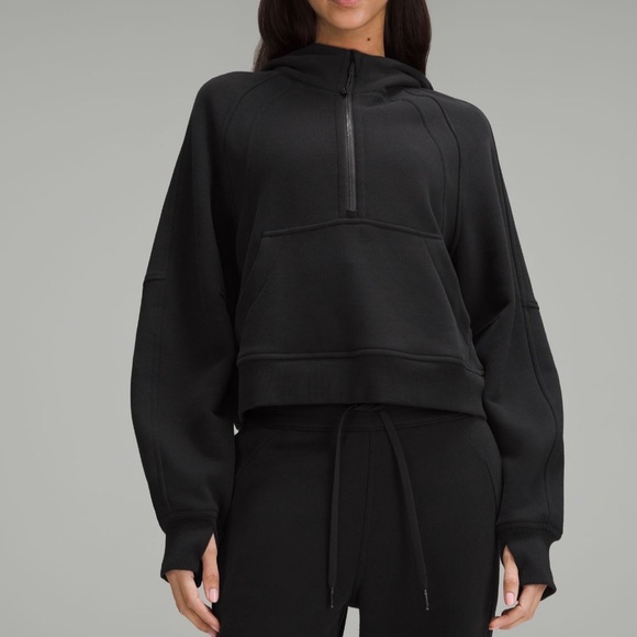 lululemon athletica Tops - Lululemon Scuba Half Zip Hoodie Black
